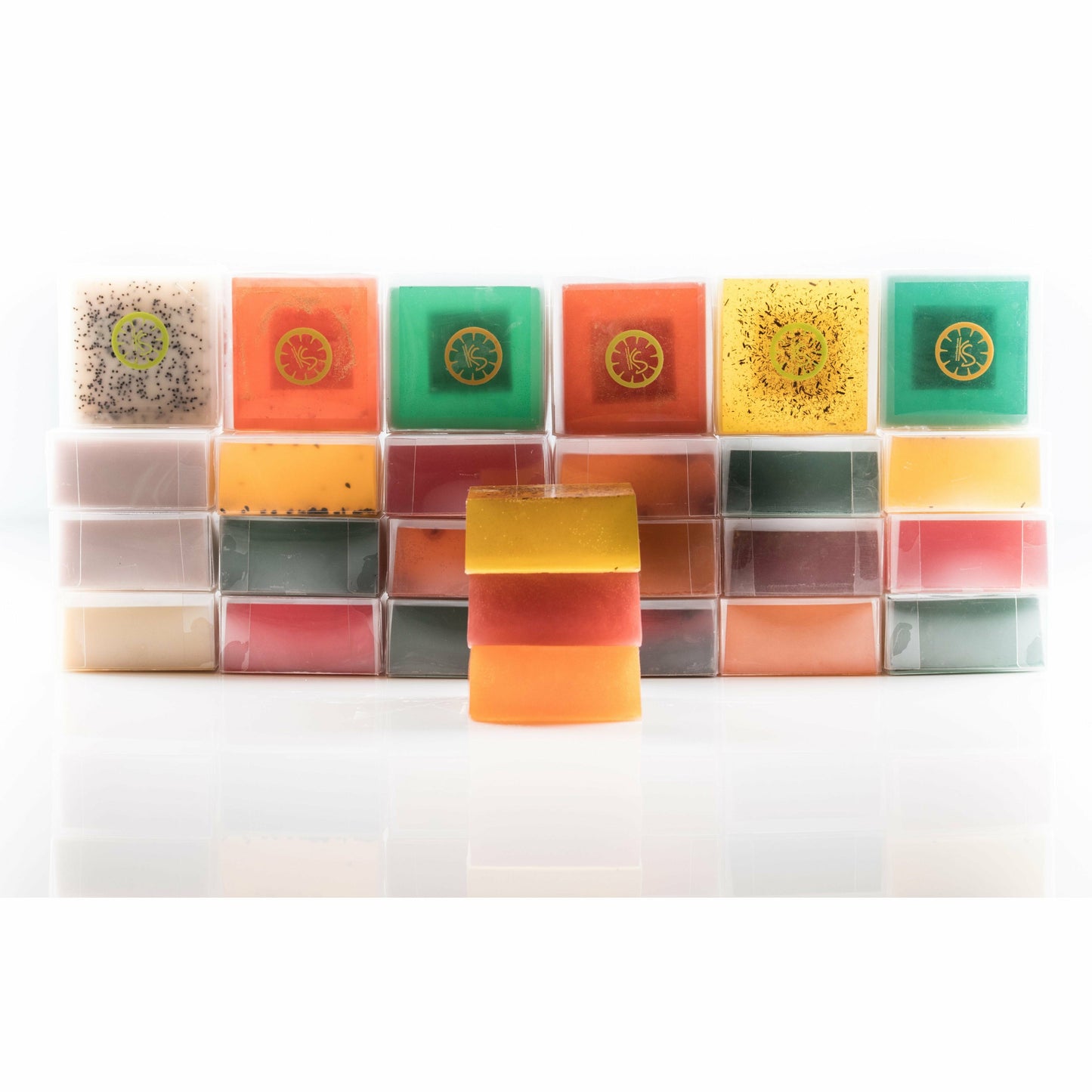multiple custom-scented soap bars