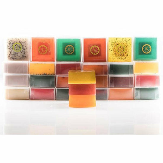 peachy soap bar and other glycerin soap bars