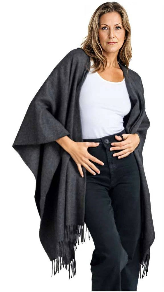 
                      
                        Premium Classic Solid Alpaca Poncho
                      
                    