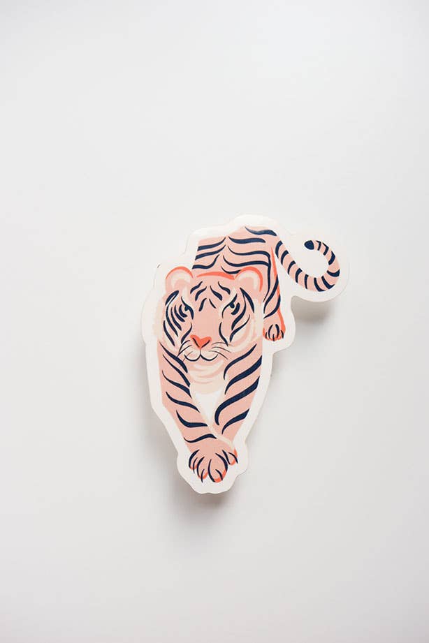 
                      
                        Tiger Illustrated Pink Sticker
                      
                    