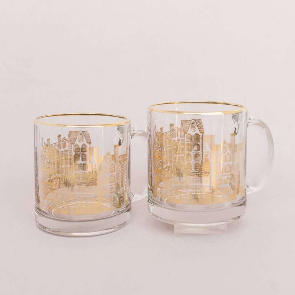 
                      
                        Winter Village Gold Clear Glass Mug
                      
                    