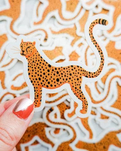 
                      
                        Cheetah Illustrated Cat Sticker
                      
                    