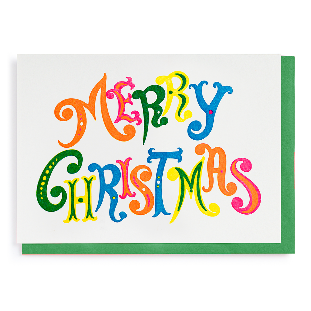 Colourful Merry Christmas | Christmas Greeting Card 🎄