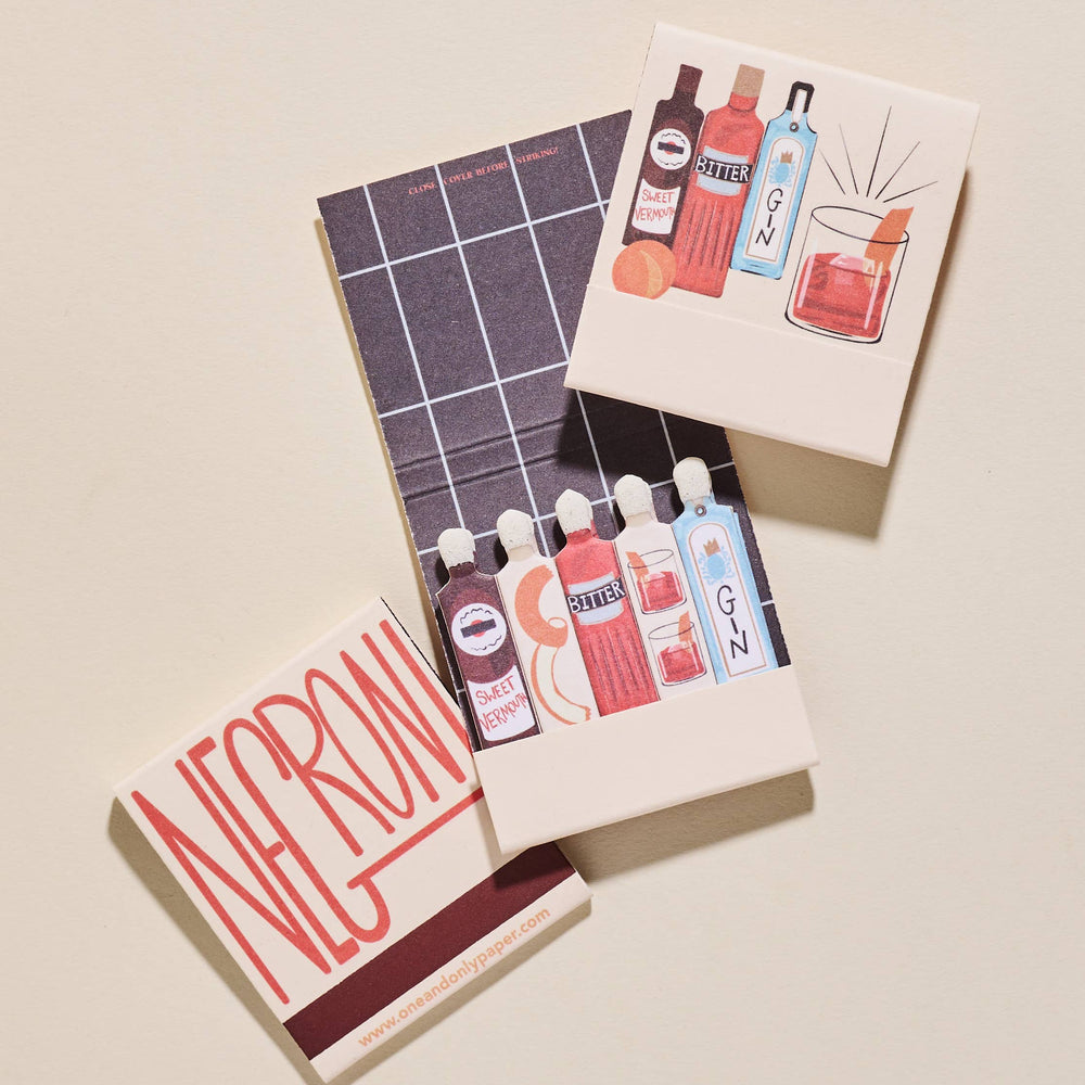 Negroni Printed 10 Stem Matchbook Matches