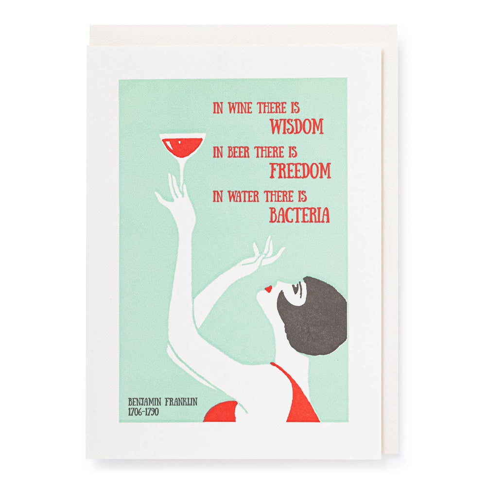 Wine and Wisdom | Well Said - Greeting Card