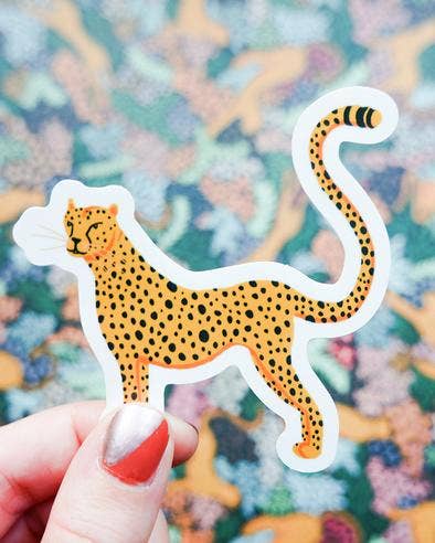 
                      
                        Cheetah Illustrated Cat Sticker
                      
                    