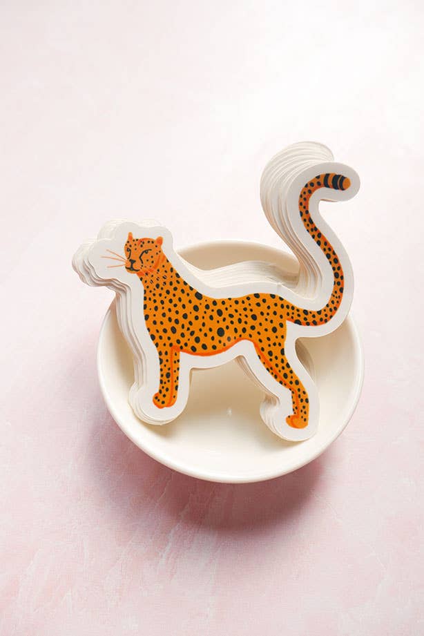 
                      
                        Cheetah Illustrated Cat Sticker
                      
                    