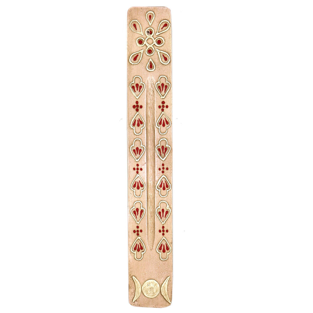 Wooden Incense Stick Ash Catcher Incense Burner (11 in.) - Beige