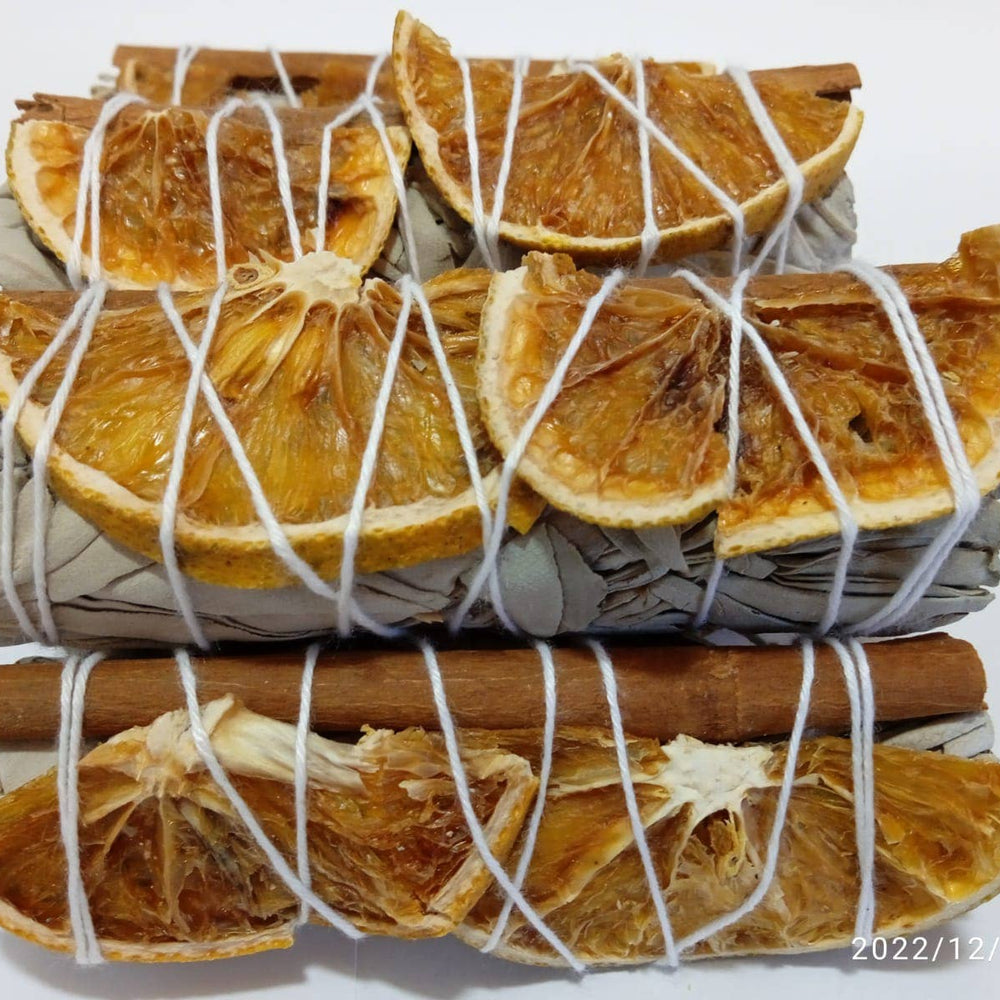 
                      
                        Orange Slices and Cinnamon with White Sage Bundle
                      
                    