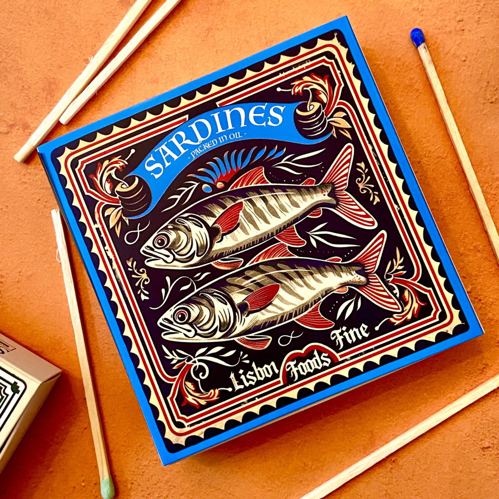 Lisbon Fine Foods Sardines Luxury Safety Match Box