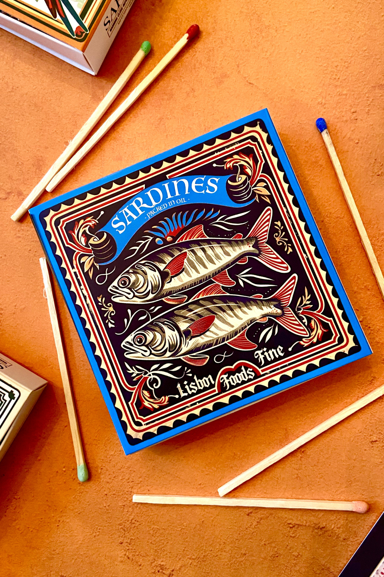 Lisbon Fine Foods Sardines Luxury Safety Match Box