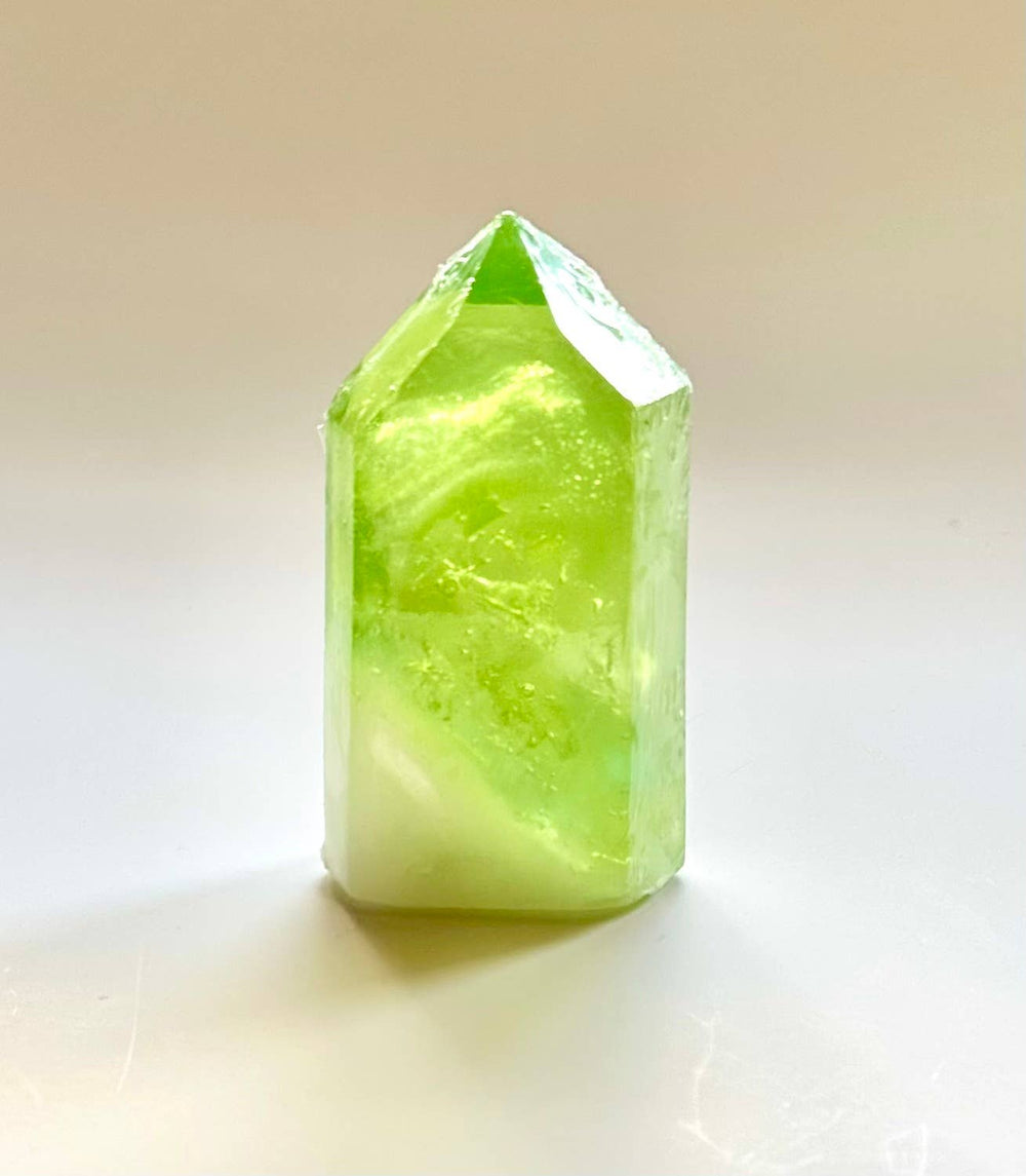 Peridot soap crystal