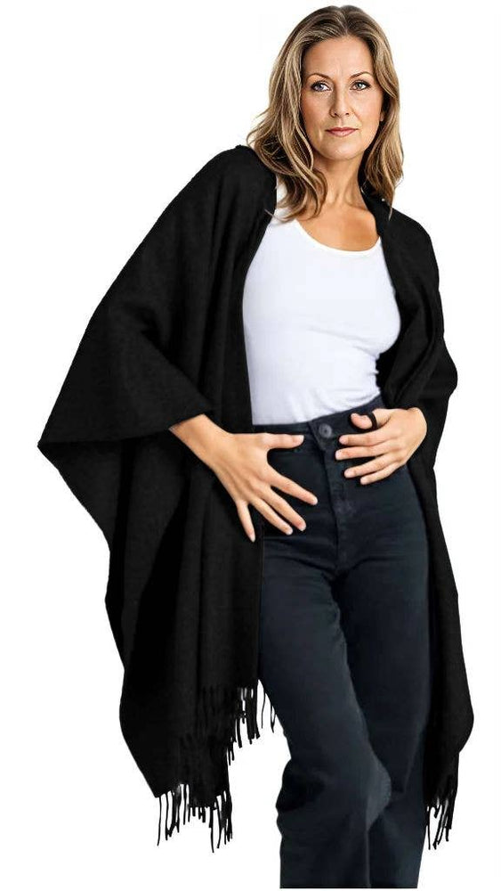 
                      
                        Premium Classic Solid Alpaca Poncho
                      
                    