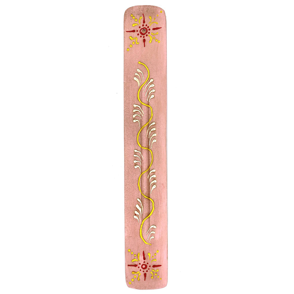 Wooden Incense Stick Ash Catcher Incense Burner  (11 in.) - Pink