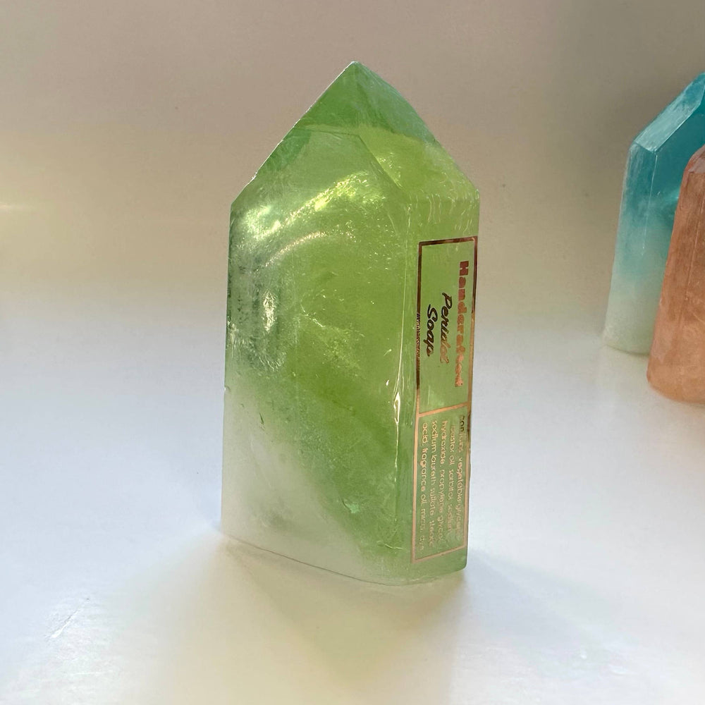 Peridot soap crystal