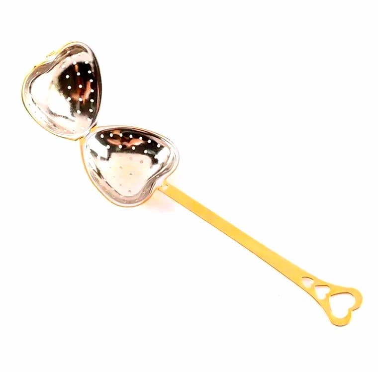 
                      
                        GOLD Heart Shaped Tea Infuser & Spoon Stainless Steel
                      
                    