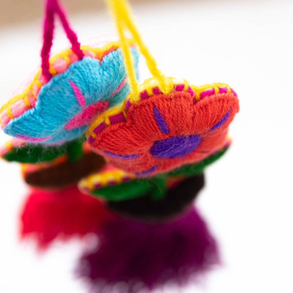 
                      
                        Embroidered Daisy Pom Pom
                      
                    