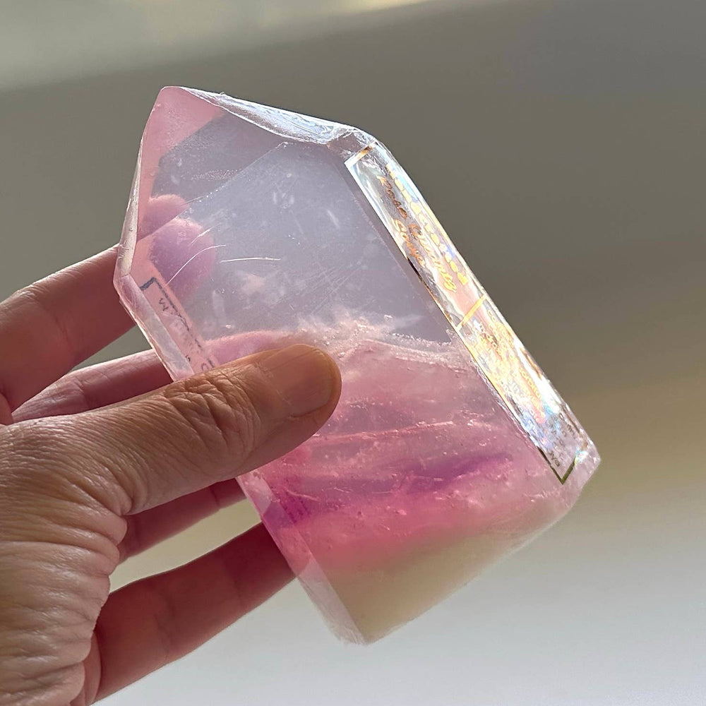 
                      
                        Pink Quartz soap crystal
                      
                    