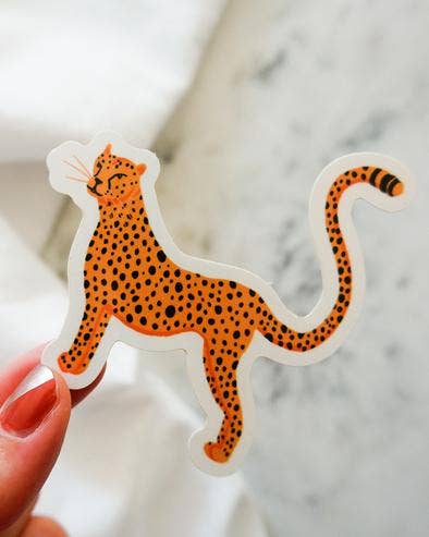 
                      
                        Cheetah Illustrated Cat Sticker
                      
                    