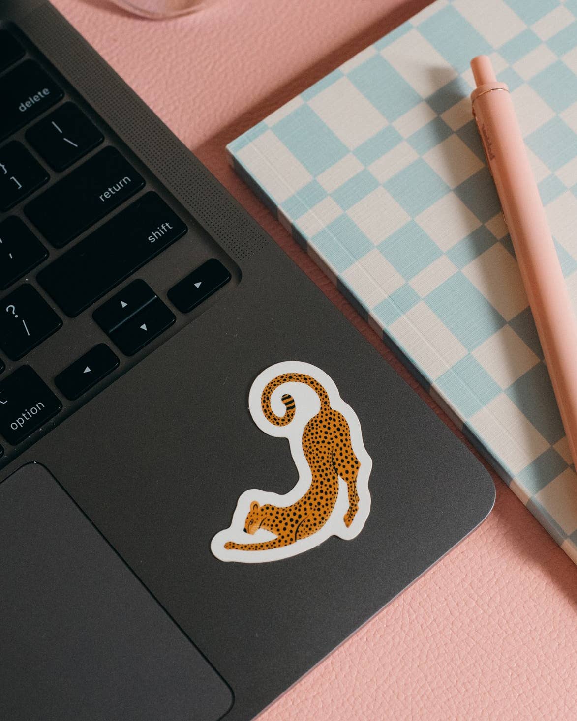 Stretching Cheetah Sticker