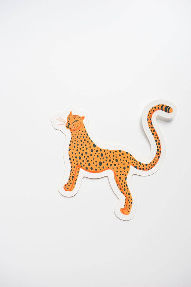 
                      
                        Cheetah Illustrated Cat Sticker
                      
                    