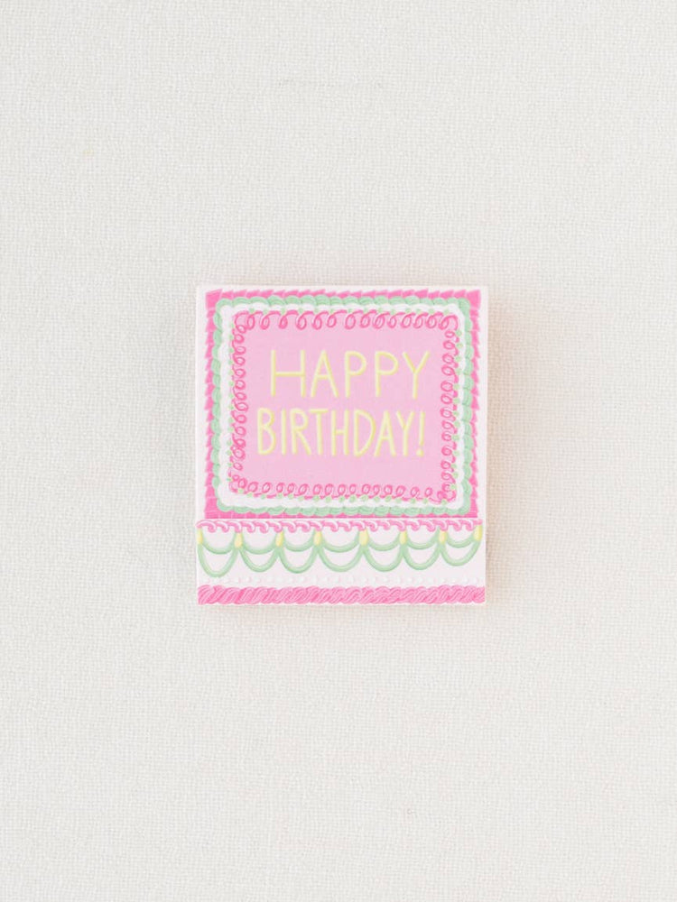 
                      
                        Happy Birthday Vintage Cake Printed 10 Stem Matchbooks
                      
                    