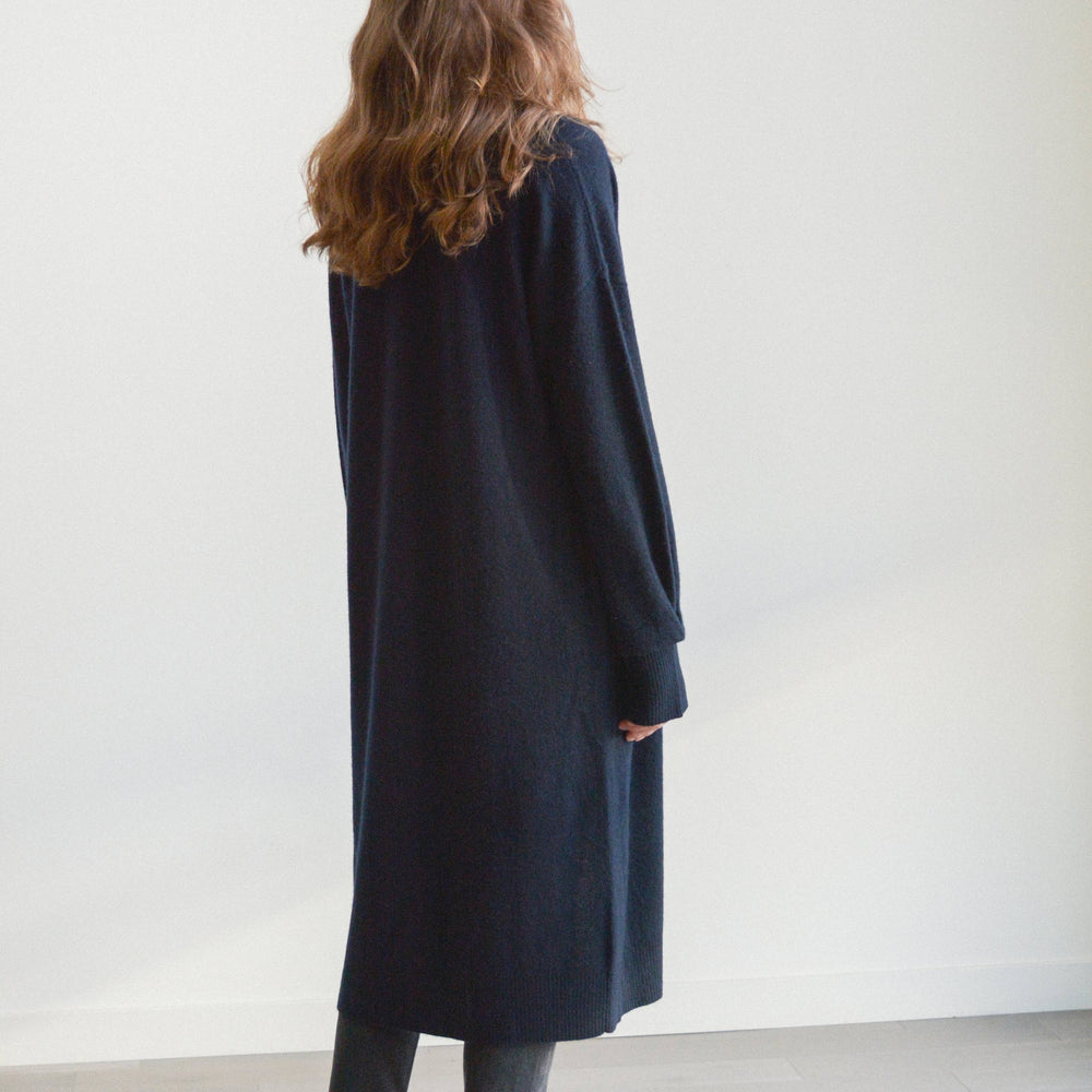 
                      
                        Essential Long Cardigan in Navy
                      
                    