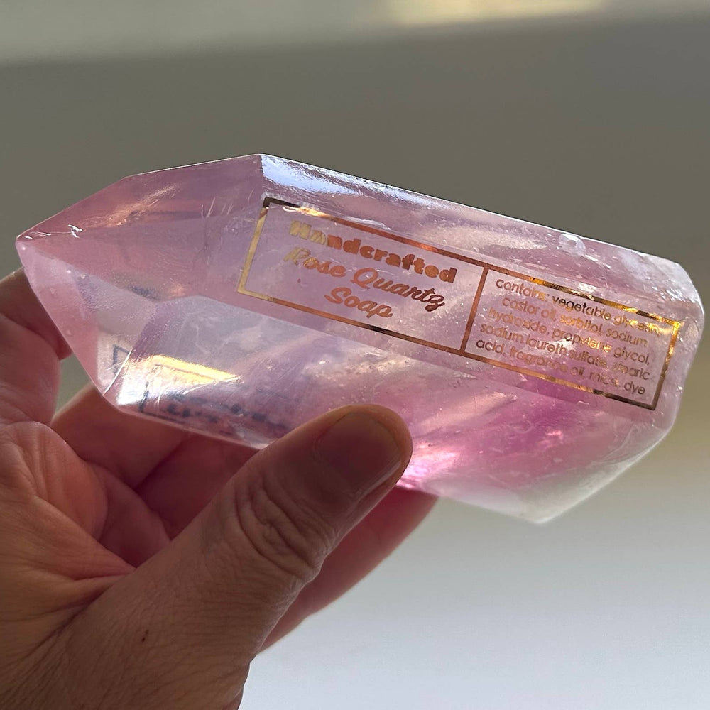 Pink Quartz soap crystal