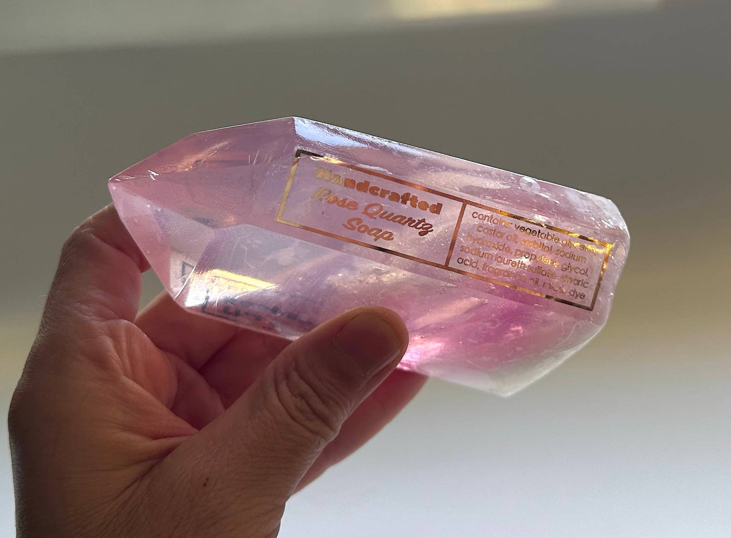 Pink Quartz soap crystal