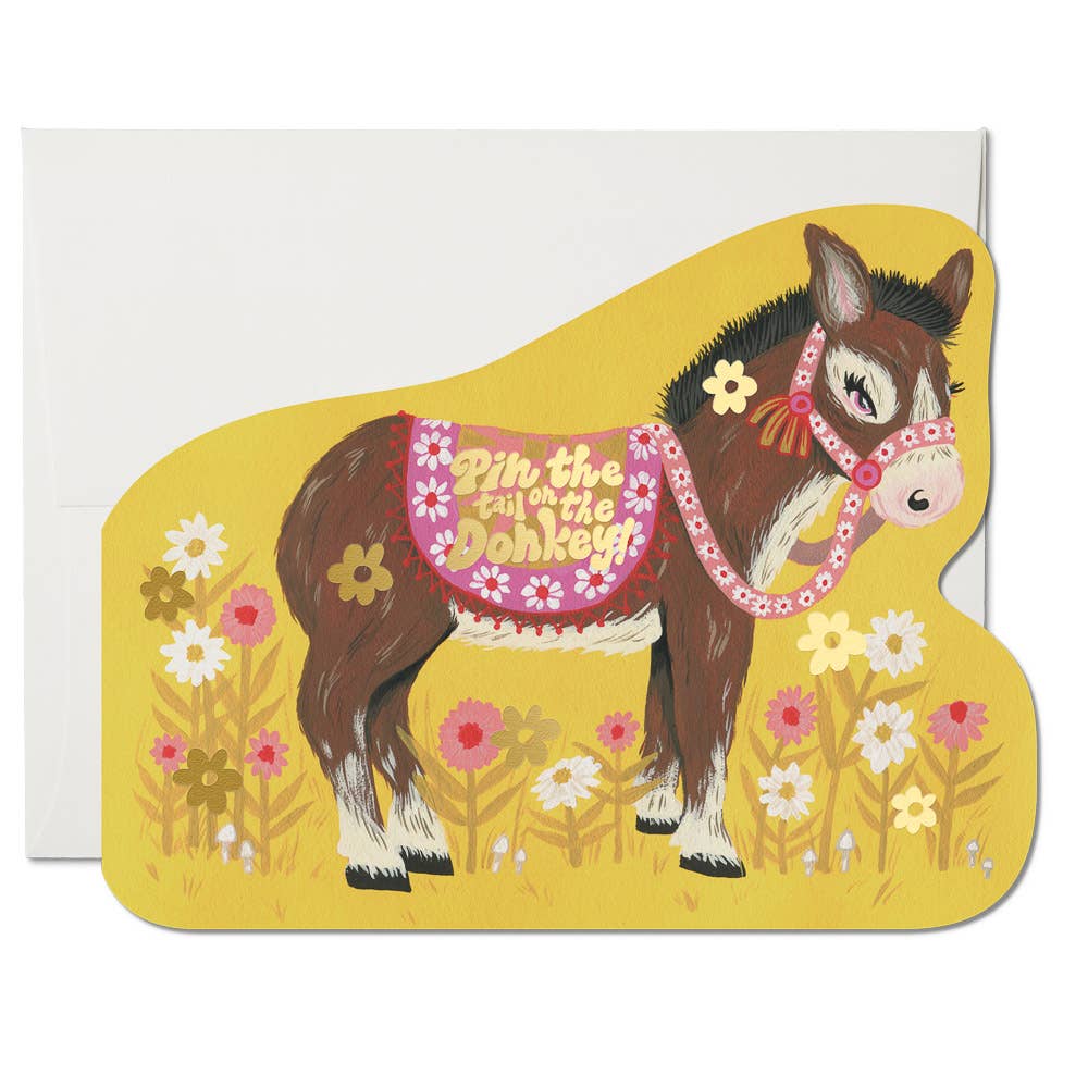 Red Cap Cards - Pin the Tail Donkey