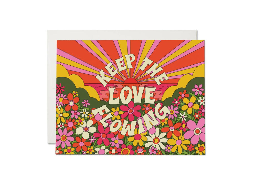 Red Cap Cards - Keep the Love Flowing encouragement greeting card