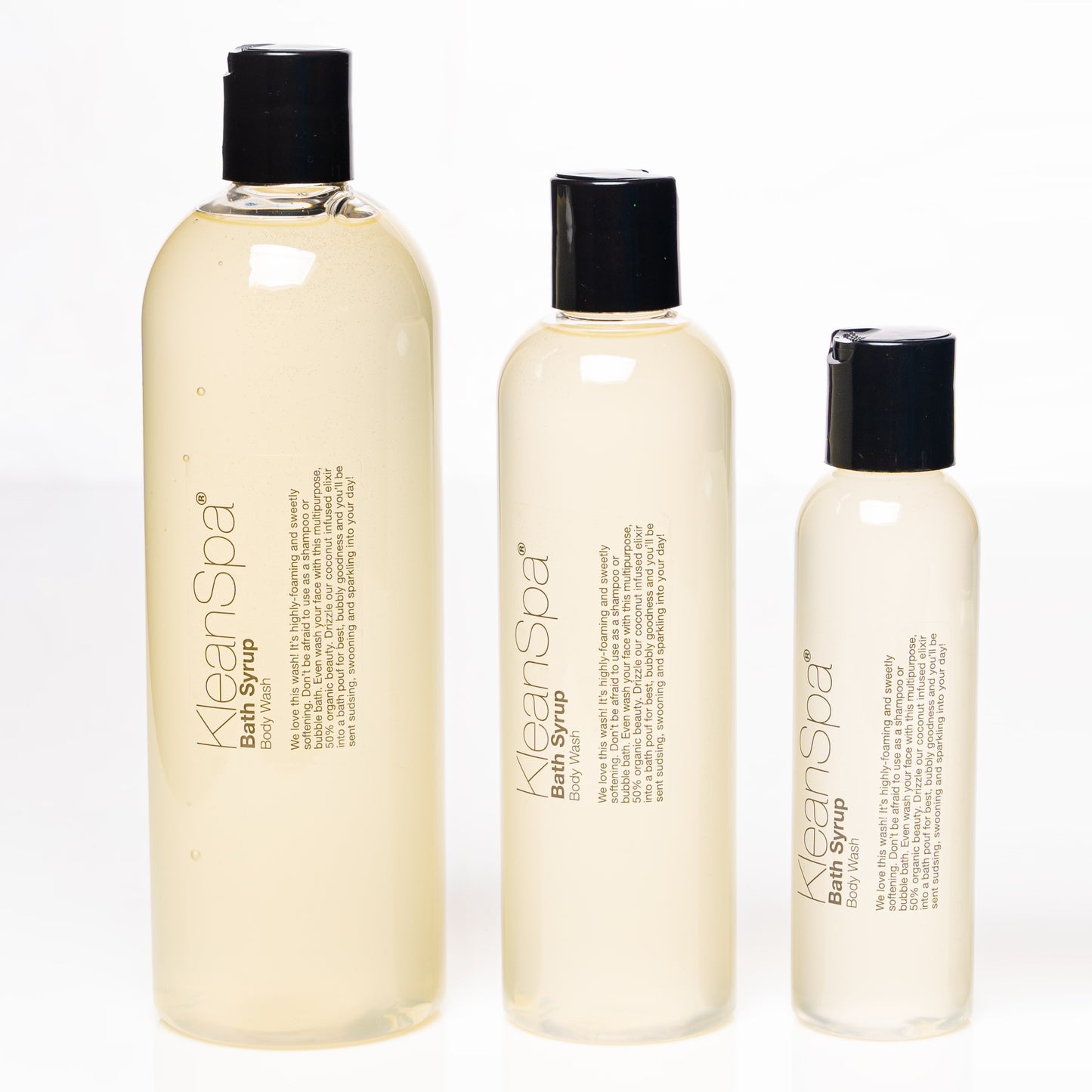 yuzu body wash, trio of bottles